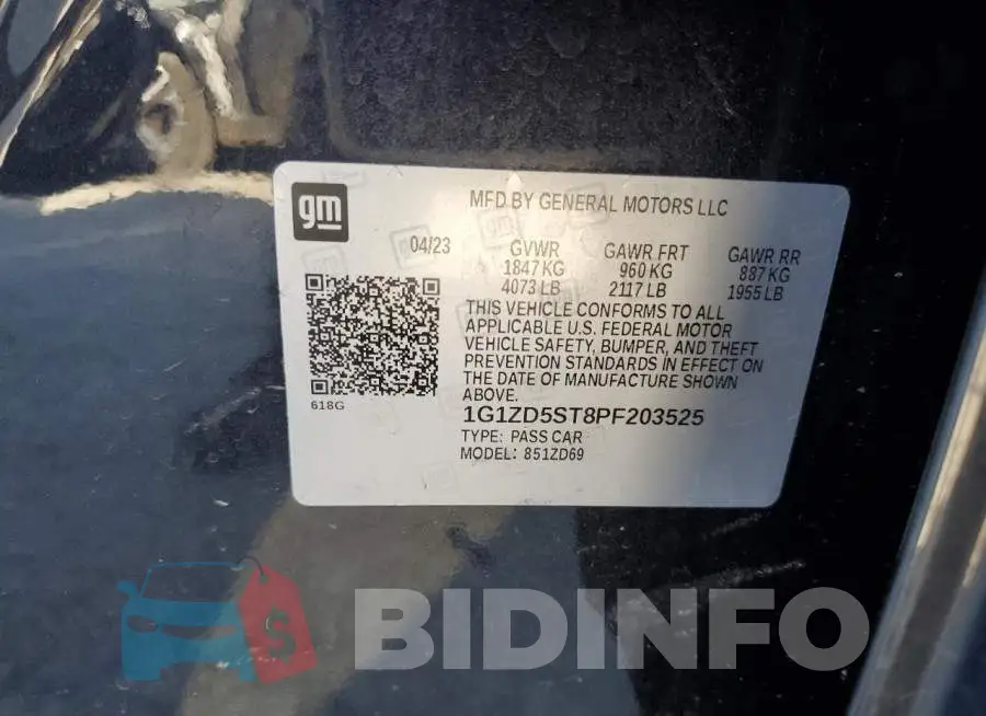 1G1ZD5ST8PF203525 Photo# 13