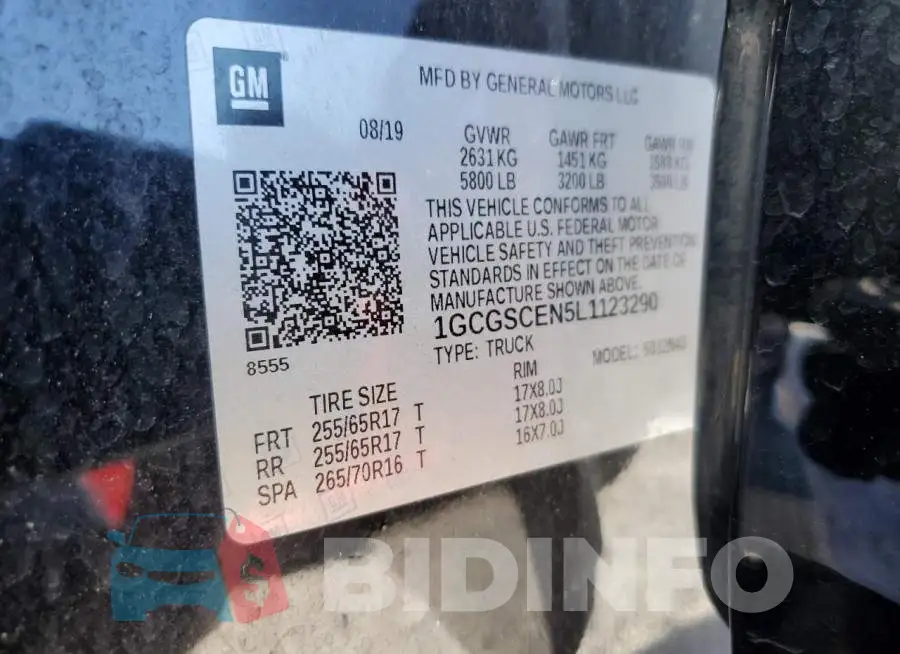 1GCGSCEN5L1123290 Photo# 12