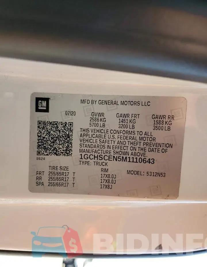 1GCHSCEN5M1110643 Photo# 13