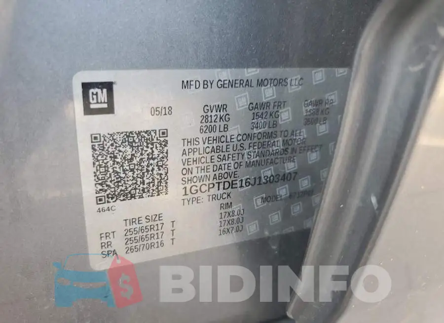 1GCPTDE16J1303407 Photo# 12