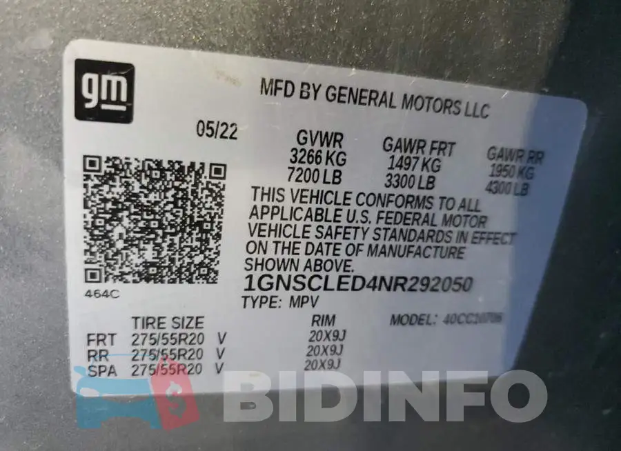 1GNSCLED4NR292050 Photo# 12