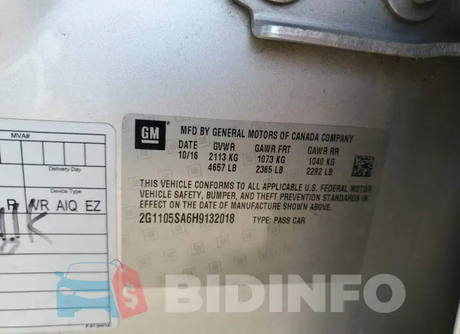 2G1105SA6H9132018 Photo# 12