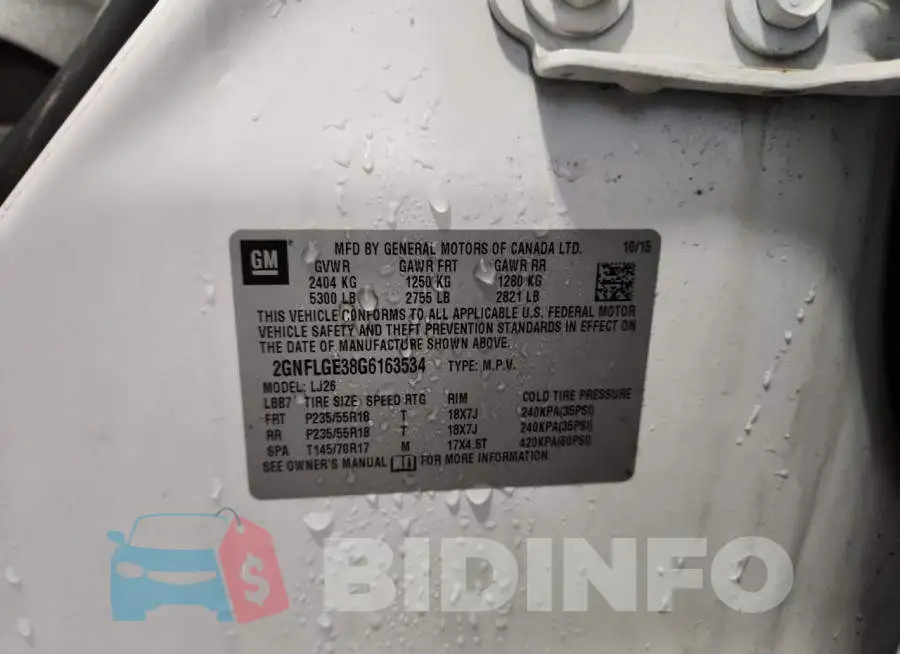 2GNFLGE38G6163534 Photo# 13