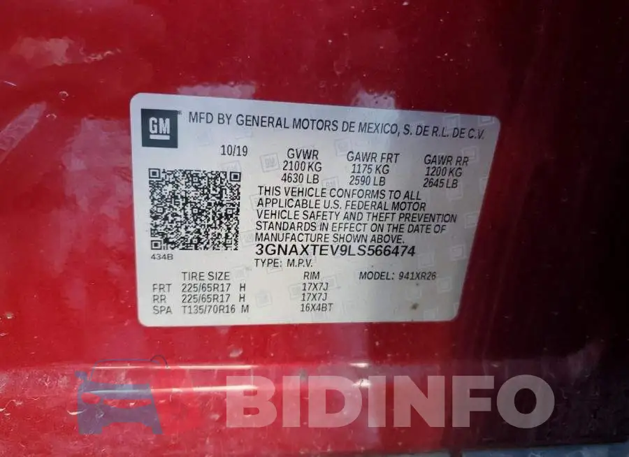 3GNAXTEV9LS566474 Photo# 13