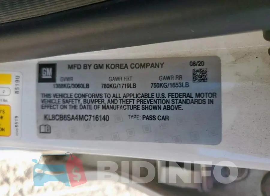 KL8CB6SA4MC716140 Photo# 12