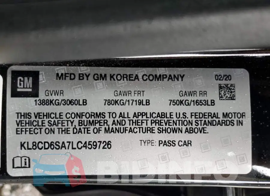 KL8CD6SA7LC459726 Photo# 12