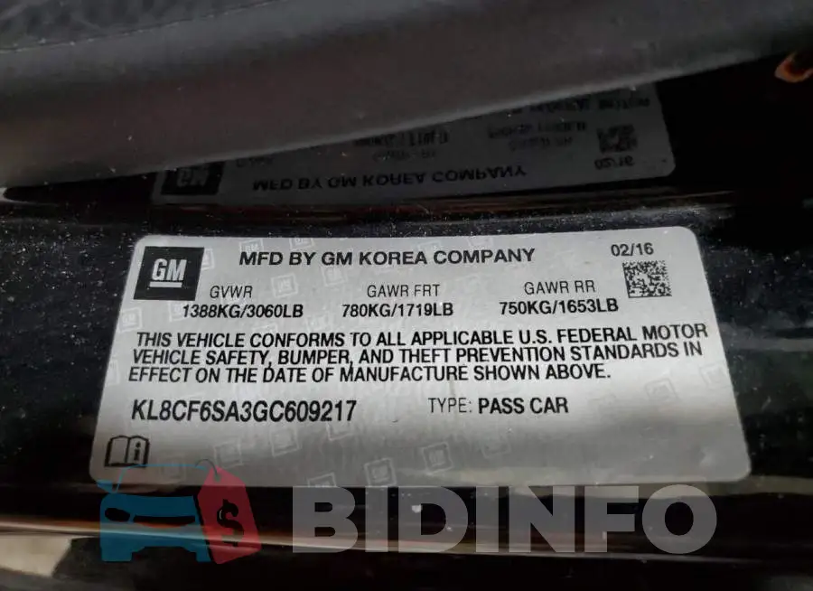 KL8CF6SA3GC609217 Photo# 13