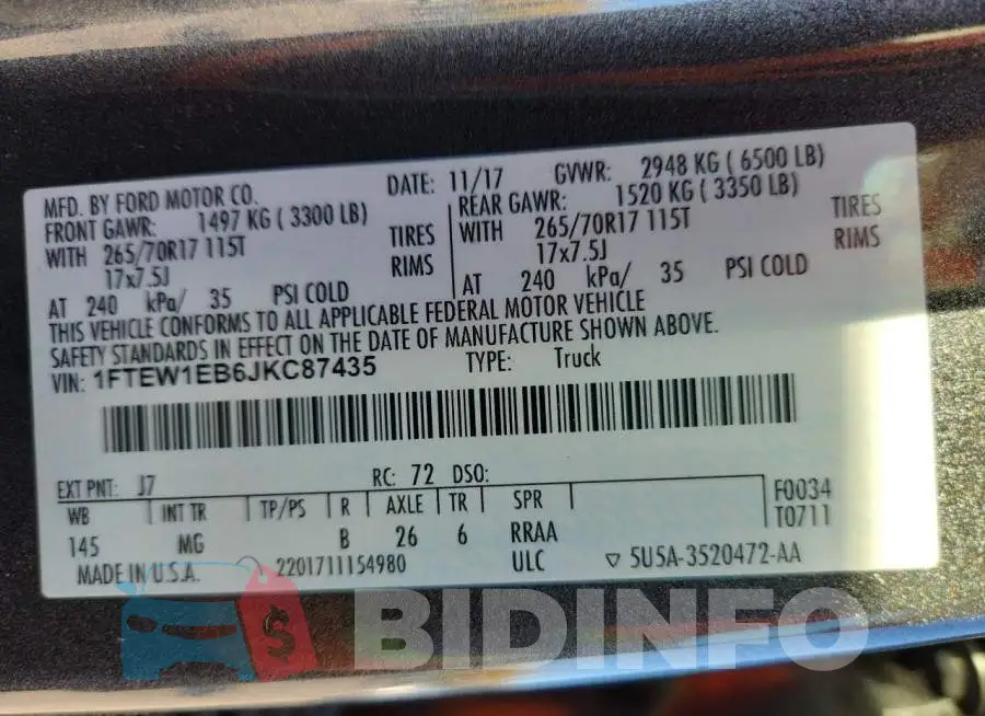 1FTEW1EB6JKC87435 Photo# 12