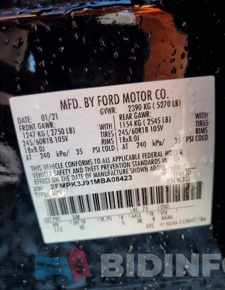 2FMPK3J91MBA08423 Photo# 13