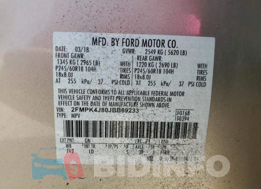 2FMPK4J80JBB89233 Photo# 13