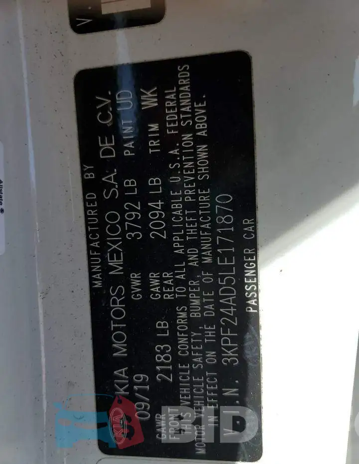 3KPF24AD5LE171870 Photo# 12