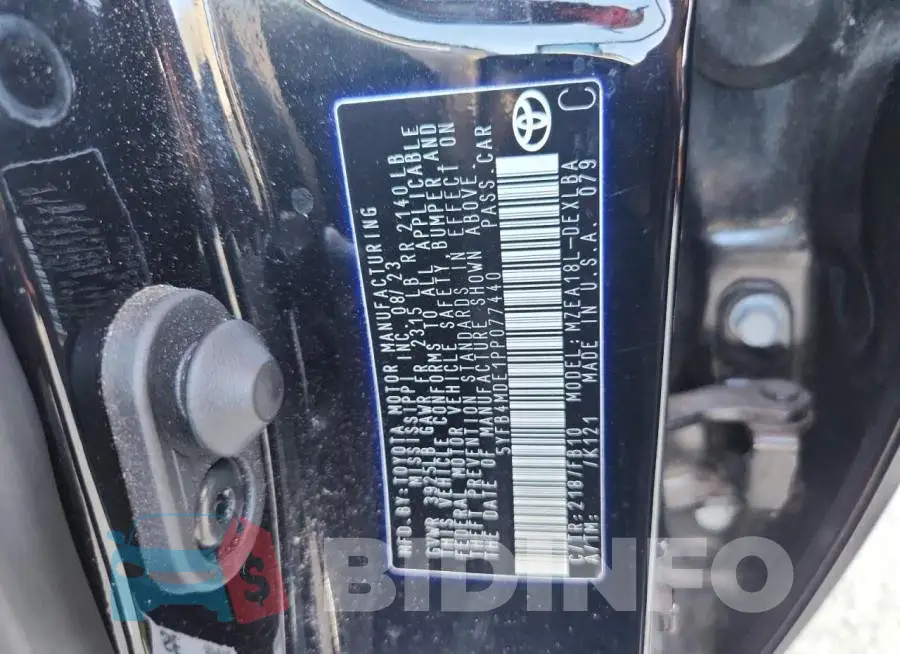 5YFB4MDE1PP077440 Photo# 13
