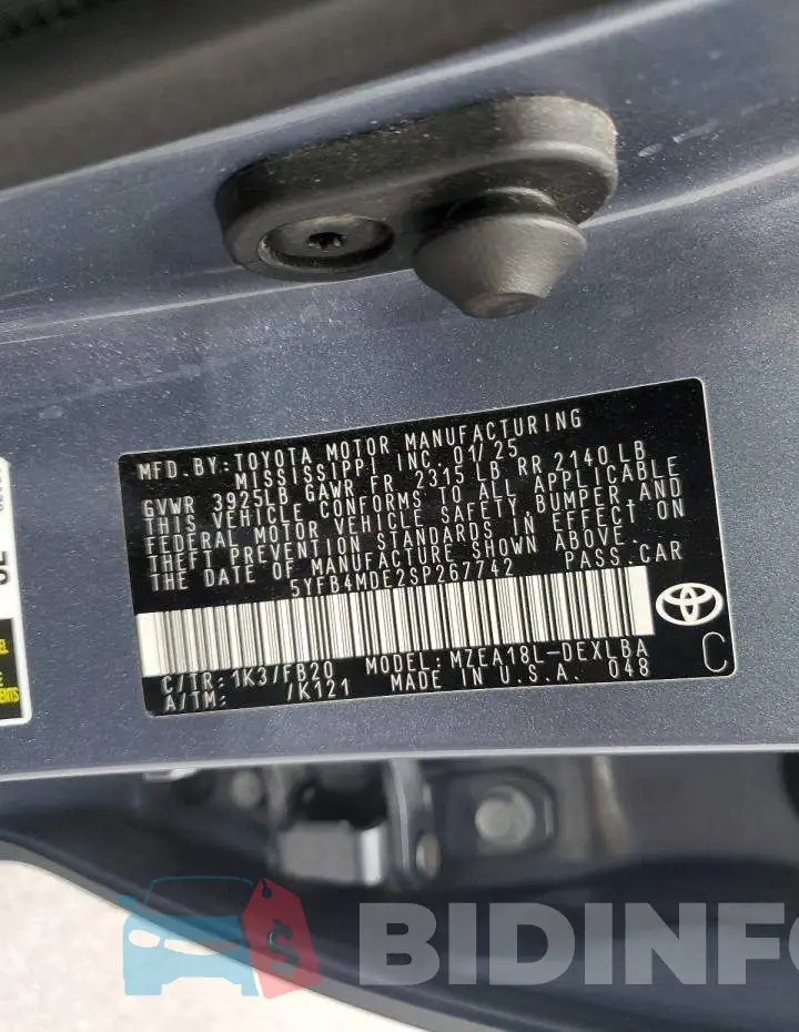 5YFB4MDE2SP267742 Photo# 12