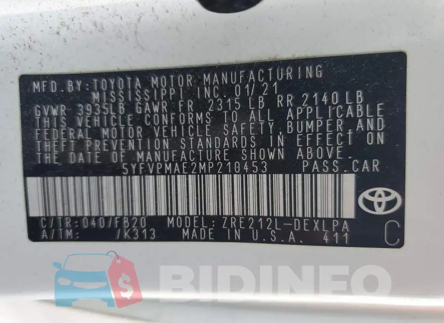 5YFVPMAE2MP210453 Photo# 12