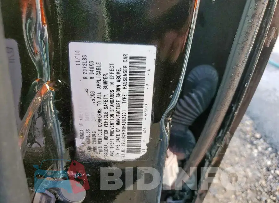 19UUB2F30HA002931 Photo# 12