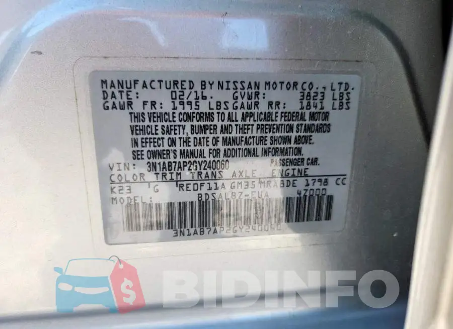 3N1AB7AP2GY240060 Photo# 12