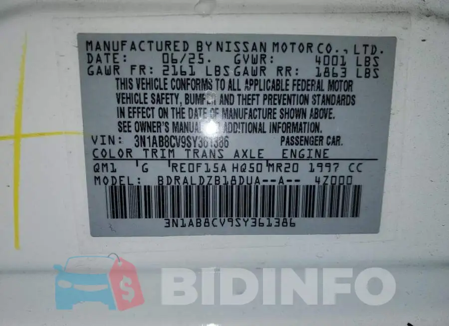 3N1AB8CV9SY361386 Photo# 12