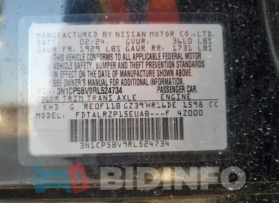 3N1CP5BV9RL524734 Photo# 14