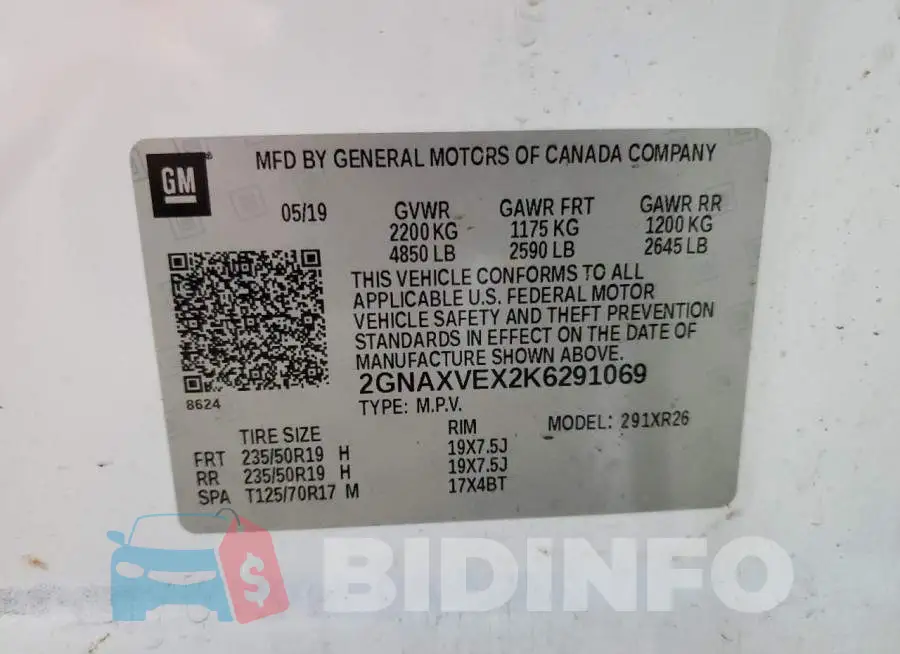 2GNAXVEX2K6291069 Photo# 13