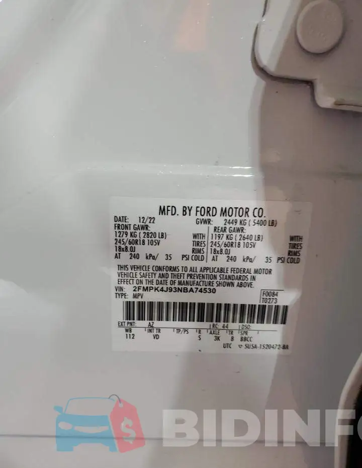 2FMPK4J93NBA74530 Photo# 13