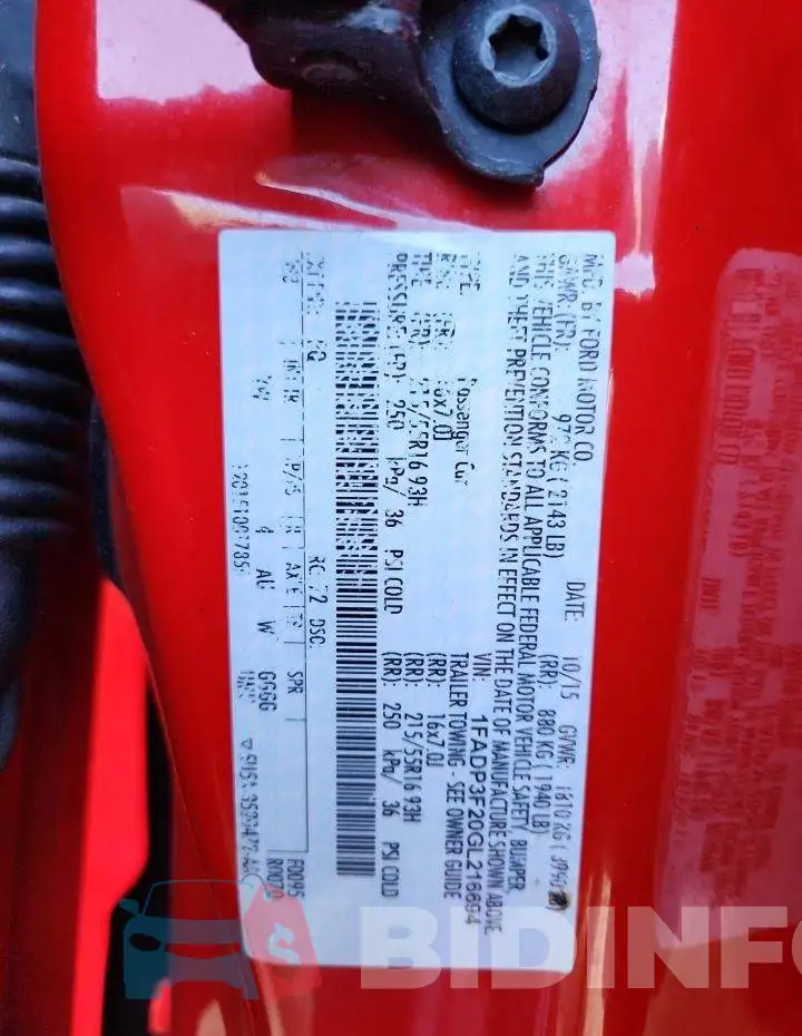 1FADP3F20GL216694 Photo# 12