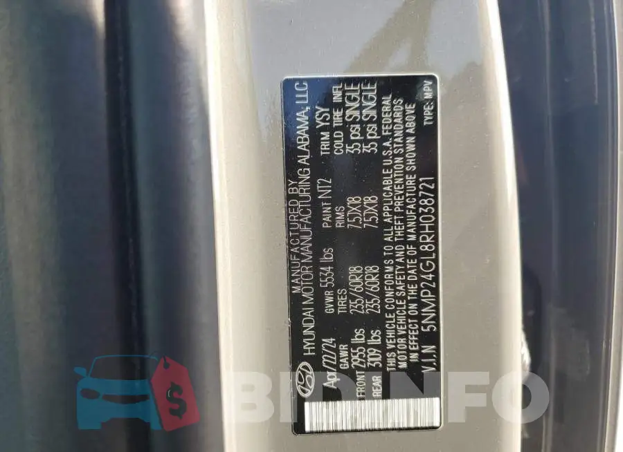5NMP24GL8RH038721 Photo# 14