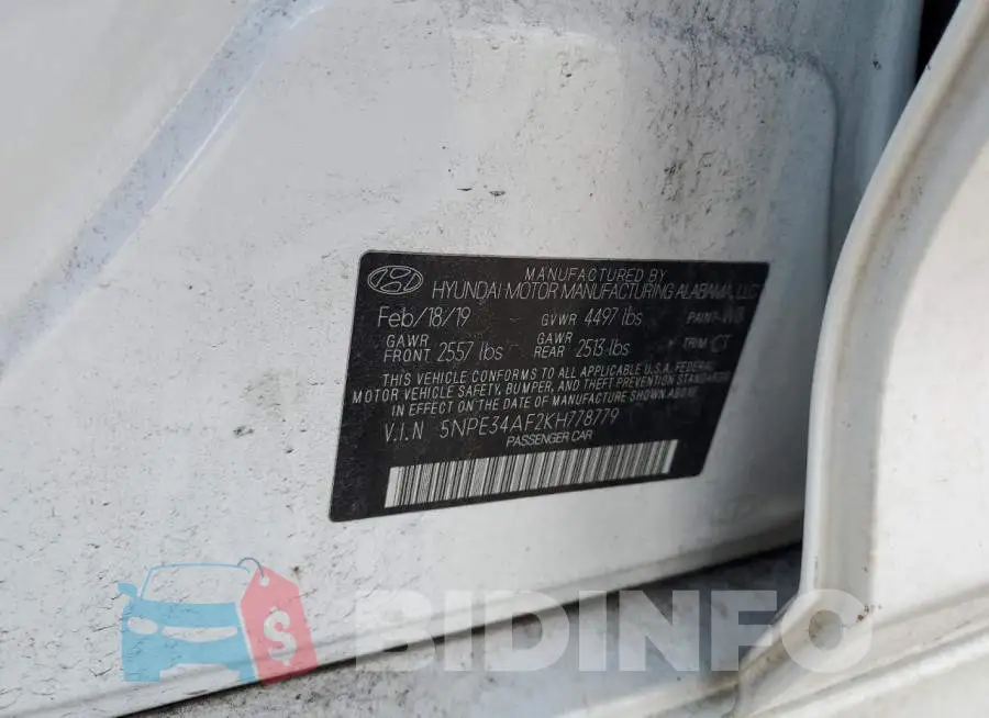 5NPE34AF2KH778779 Photo# 12