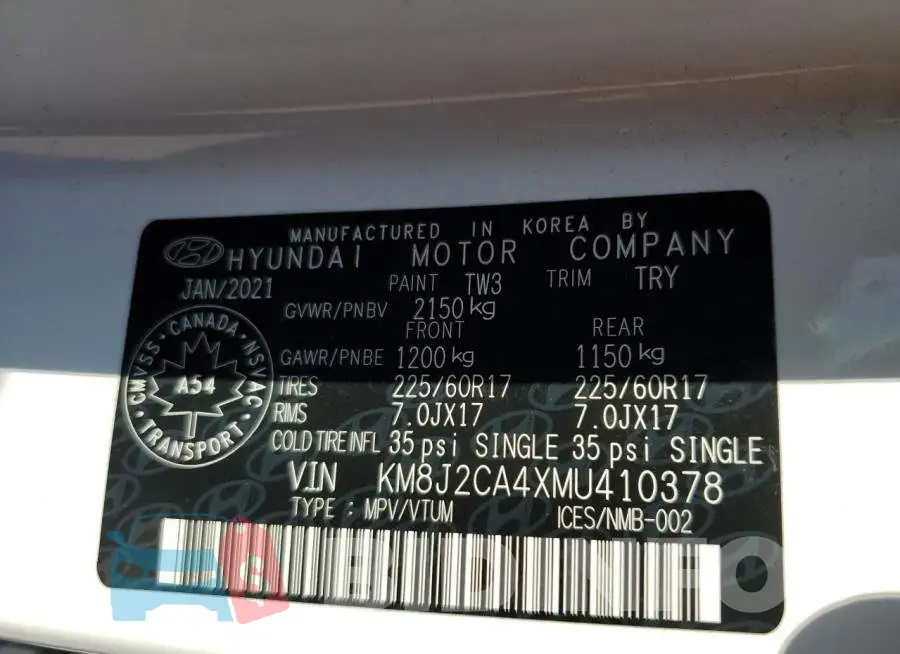 KM8J2CA4XMU410378 Photo# 14
