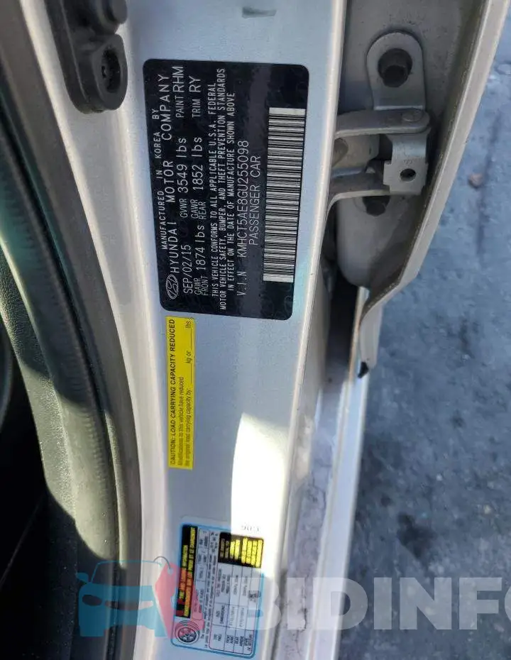 KMHCT5AE8GU255098 Photo# 13