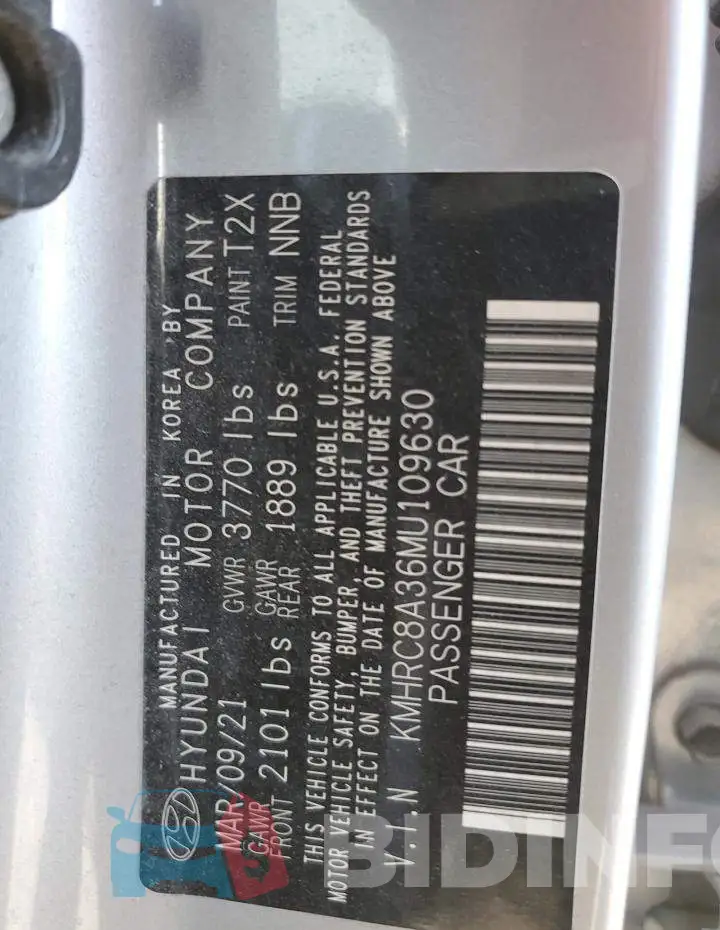 KMHRC8A36MU109630 Photo# 12
