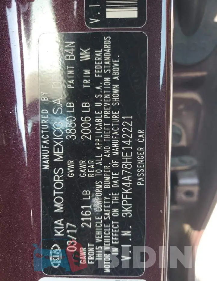 3KPFK4A78HE142221 Photo# 13