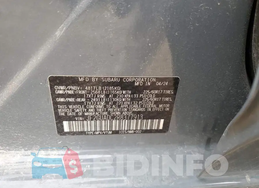 JF2GUADC2R8377913 Photo# 13