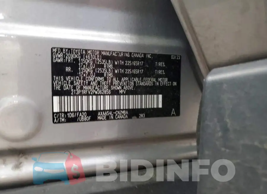2T3P1RFV2PW362856 Photo# 13