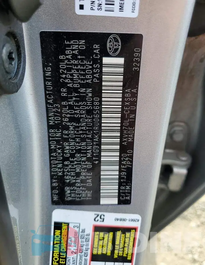 4T1G31AK1RU065680 Photo# 13