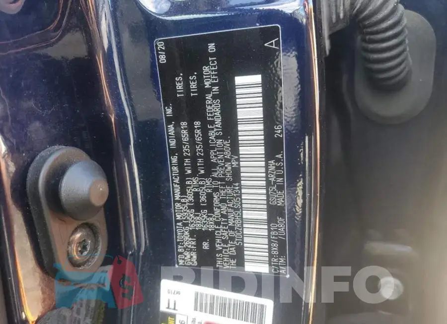 5TDCZRBH5LS051344 Photo# 14