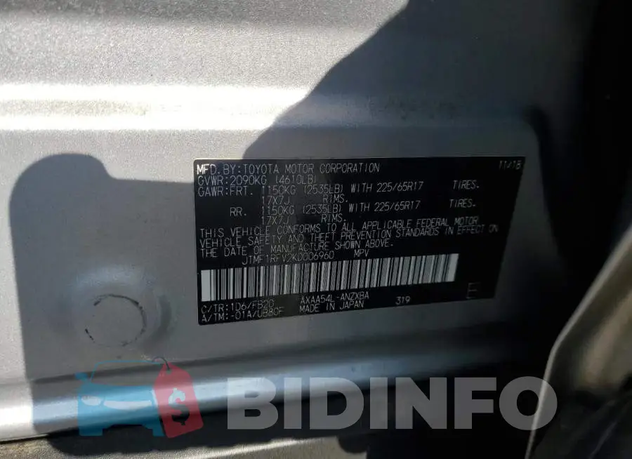 JTMF1RFV2KD006960 Photo# 13