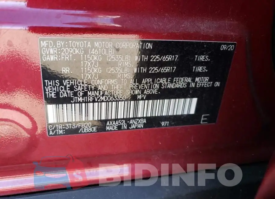 JTMH1RFV2MD063350 Photo# 13