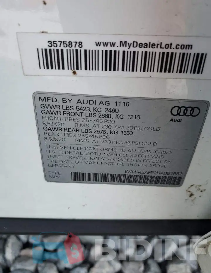 WA1M2AFP2HA087552 Photo# 13