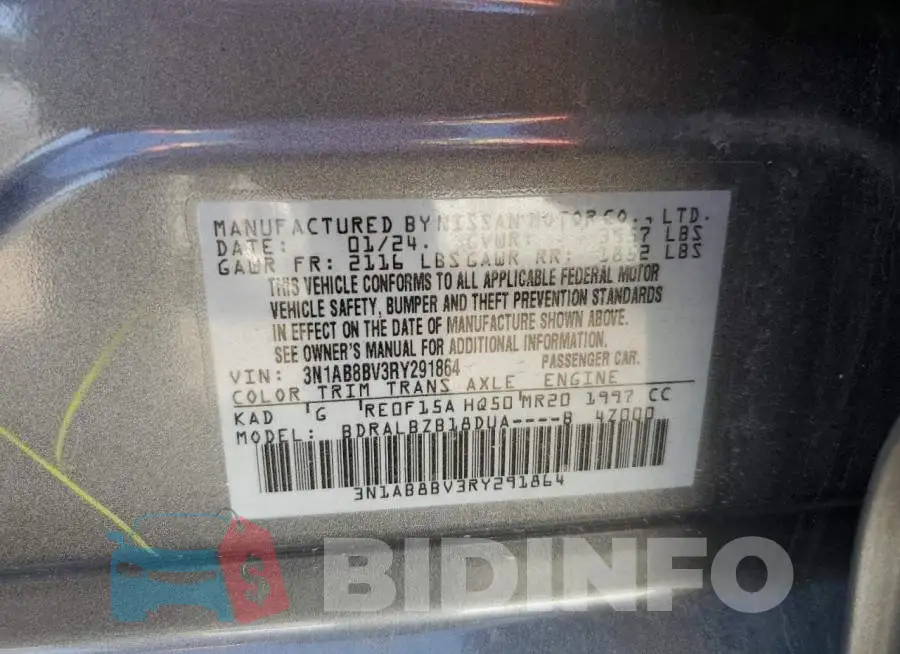 3N1AB8BV3RY291864 Photo# 12