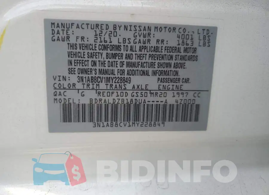 3N1AB8CV1MY228849 Photo# 12