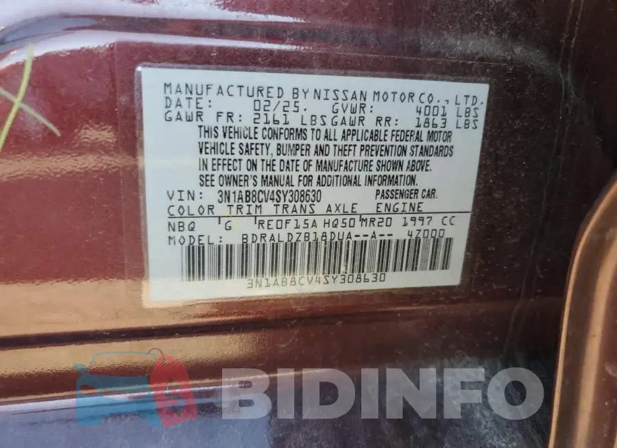 3N1AB8CV4SY308630 Photo# 12