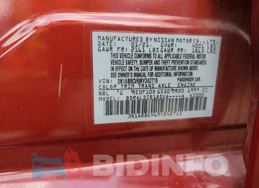 3N1AB8CV6MY242715 Photo# 13