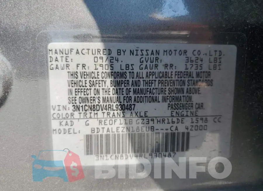 3N1CN8DV4RL930487 Photo# 12