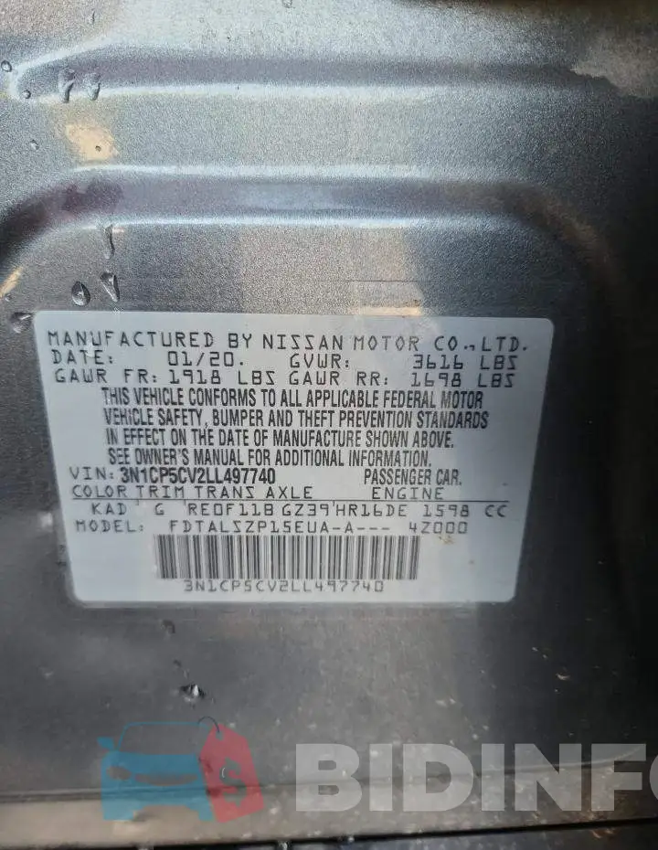 3N1CP5CV2LL497740 Photo# 13