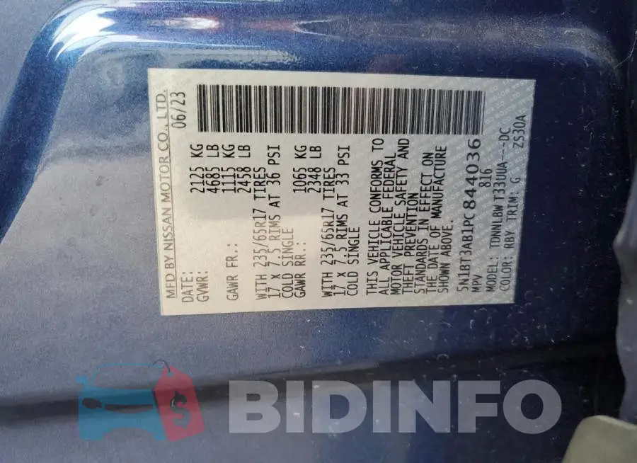 5N1BT3AB1PC844036 Photo# 13