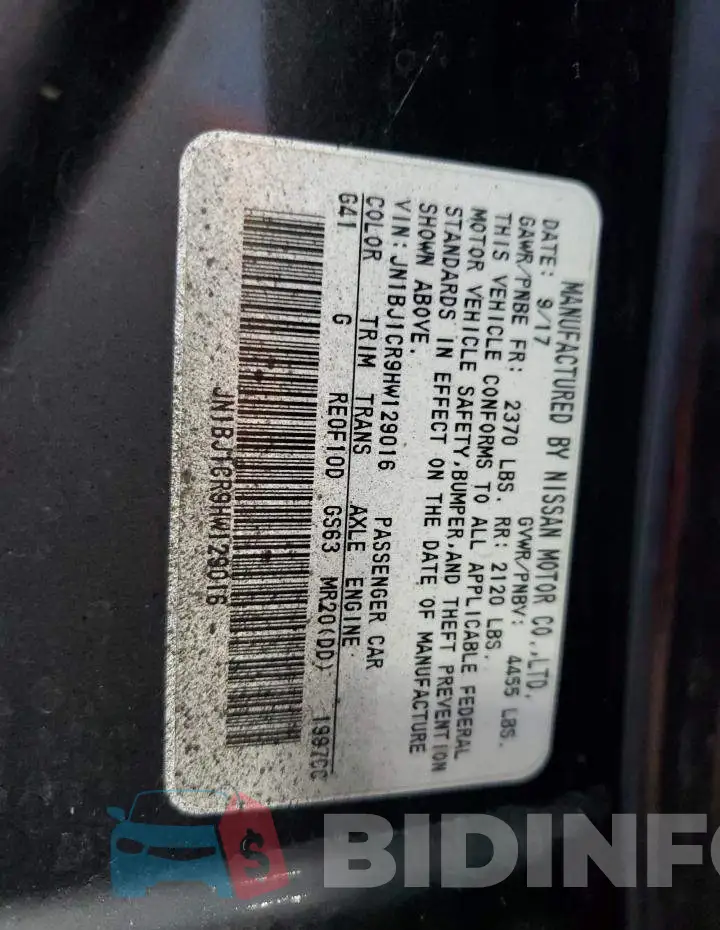 JN1BJ1CR9HW129016 Photo# 13