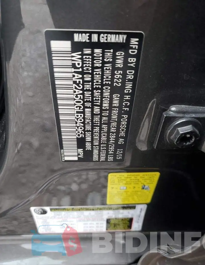 WP1AF2A50GLB94965 Photo# 12