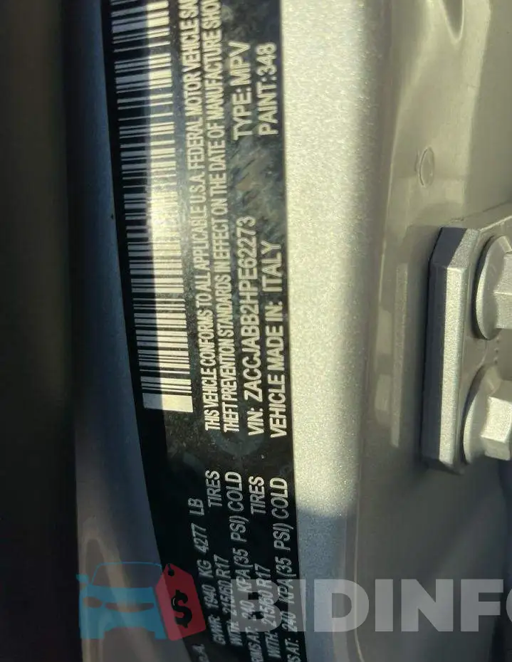 ZACCJABB2HPE62273 Photo# 10