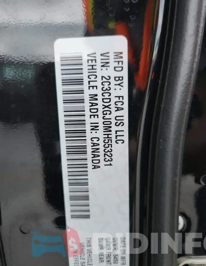 2C3CDXGJ0MH553231 Photo# 12