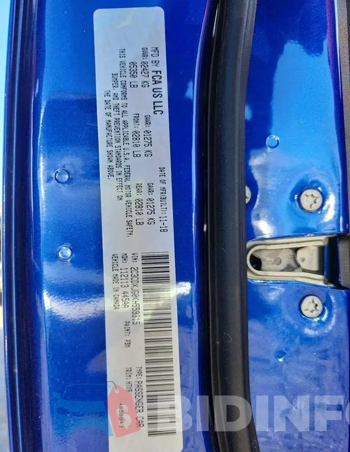 2C3CDXJG0KH559315 Photo# 12